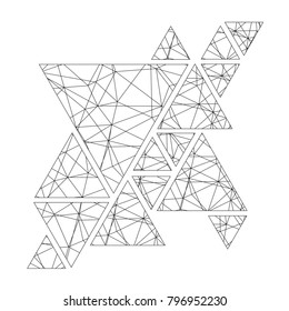 Modern geometric background.Vector triangle background.