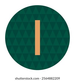 A modern geometric badge featuring the letter “I” in bold design, surrounded by a green triangle pattern with gold accents. Perfect for branding, logos, or graphic design projects.