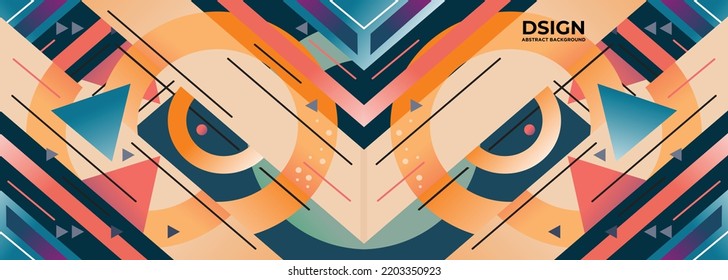  Modern geometric banner with owl's eye concept