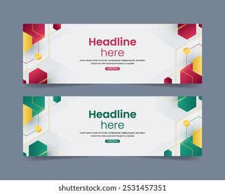 Modern geometric banner template Design