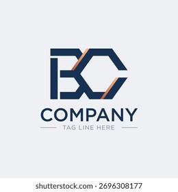 Modern Geometric BC Monogram Logo for Corporate Branding