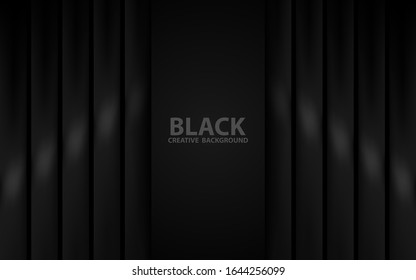 Moderner, geometrischer schwarzer Hintergrund - eine Kombination aus quadratisch strukturierten Formen. Design-Vorlage für Vektorillustration zur Verwendung von Elementen, Banner, Poster, Werbung, Flyer, Website