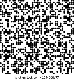Modern geometric black white background of seamless with squares pixel. Gorgeous graphic image template monochrome tone. Abstract vector Illustration eps10 for your business brochure, fabric pattern