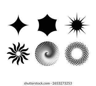 Modern Geometric Black and White Shape 