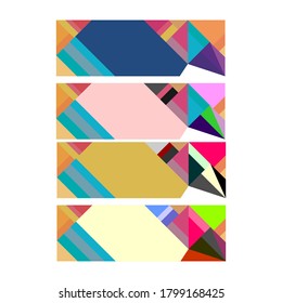 modern geometric blank background colorful vector dynamic abstract graphic set template design ideas
