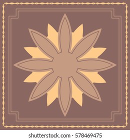 Modern geometric blossom symbol style background.