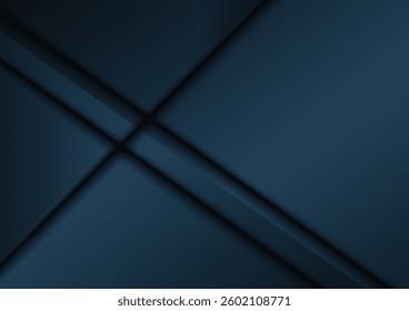 Modern Geometric Blue Overlap. Abstract Vector Design with Dark Blue Color Layers. illustration vector design background