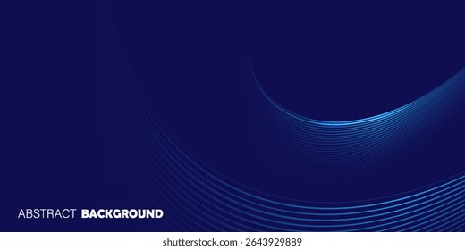 Modern Geometric Blue Wave Pattern. Vector Illustration
