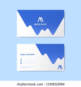Modern geometric business card design