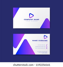 Modern geometric business card design