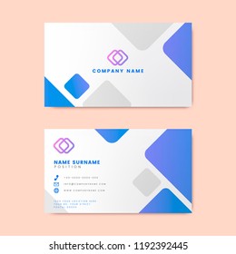 Modern geometric business card design