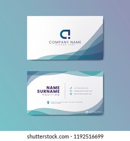 Modern geometric business card design