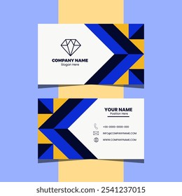 Modern Geometric Business Card Design Template	