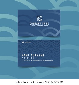 Tarjeta de visita geométrica moderna con patrón geométrico.Plantilla de vector