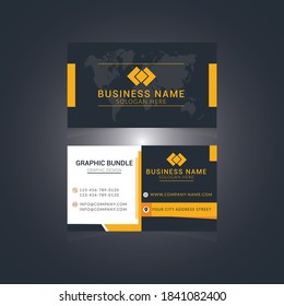 Modern geometric business card print templates. Personal visiting card with company logo. Vector illustration. Stationery design.
