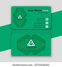 Modern Geometric Business Card Template with Customizable Layout and Elements. Professional, 
minimalist editable vector design for branding identity.