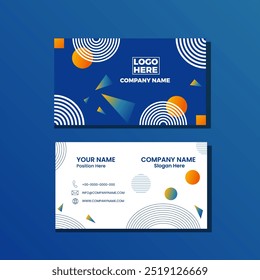 Modern Geometric Business Card Template with Abstract Elements