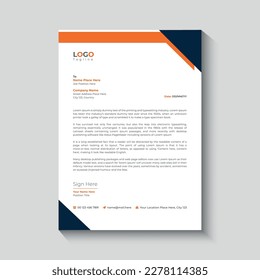 Modern geometric business company letterhead 