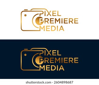 A modern and geometric camera logo design.