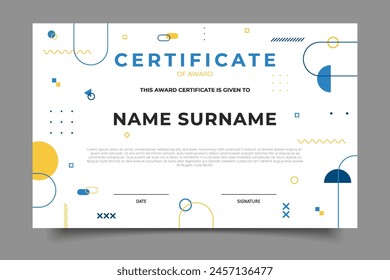 modern geometric certificate business template design decoration