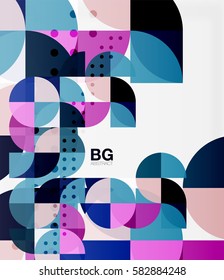 Modern geometric circle abstract background. Vector template background for workflow layout, diagram, number options or web design