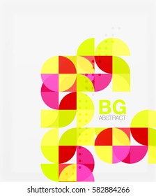 Modern geometric circle abstract background. Vector template background for workflow layout, diagram, number options or web design