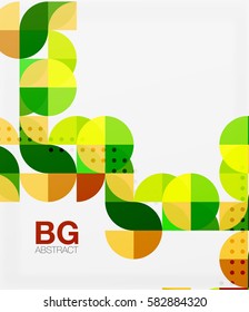 Modern geometric circle abstract background. Vector template background for workflow layout, diagram, number options or web design