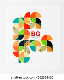 Modern geometric circle abstract background. Vector template background for workflow layout, diagram, number options or web design