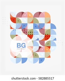 Modern geometric circle abstract background. Vector template background for workflow layout, diagram, number options or web design