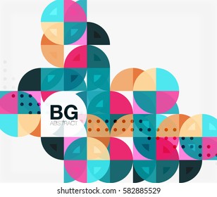 Moderner geometrischer Kreis abstrakter Hintergrund. Vektorvorlagenhintergrund für das Workflowlayout, -diagramm, -nummeroptionen oder Webdesign
