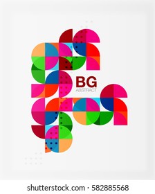 Modern geometric circle abstract background. Vector template background for workflow layout, diagram, number options or web design