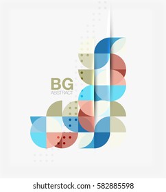Fondo abstracto del círculo geométrico moderno. Fondo de plantilla de vector para diseño de flujo de trabajo, diagrama, opciones de número o diseño web