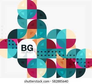 Modern geometric circle abstract background. Vector template background for workflow layout, diagram, number options or web design