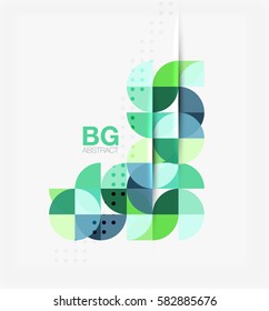 Fondo abstracto del círculo geométrico moderno. Fondo de plantilla de vector para diseño de flujo de trabajo, diagrama, opciones de número o diseño web