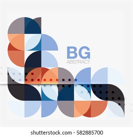 Modern geometric circle abstract background. Vector template background for workflow layout, diagram, number options or web design