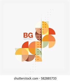 Modern geometric circle abstract background. Vector template background for workflow layout, diagram, number options or web design