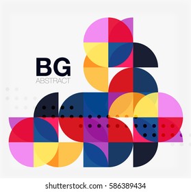 Modern geometric circle abstract background. Vector template background for workflow layout, diagram, number options or web design