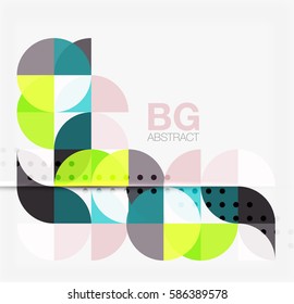 Modern geometric circle abstract background. Vector template background for workflow layout, diagram, number options or web design