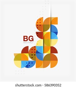 Modern geometric circle abstract background. Vector template background for workflow layout, diagram, number options or web design