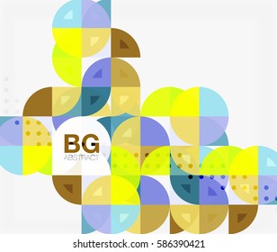 Modern geometric circle abstract background. Vector template background for workflow layout, diagram, number options or web design