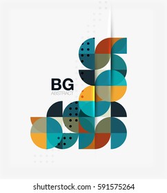 Modern geometric circle abstract background. Vector template background for workflow layout, diagram, number options or web design