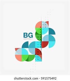 Modern geometric circle abstract background. Vector template background for workflow layout, diagram, number options or web design