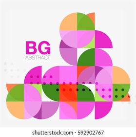 Modern geometric circle abstract background. Vector template background for workflow layout, diagram, number options or web design