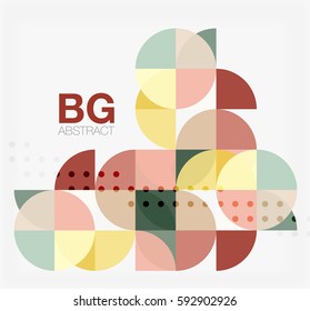 Fondo abstracto del círculo geométrico moderno. Fondo de plantilla de vector para diseño de flujo de trabajo, diagrama, opciones de número o diseño web
