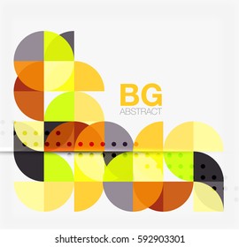 Fondo abstracto del círculo geométrico moderno. Fondo de plantilla de vector para diseño de flujo de trabajo, diagrama, opciones de número o diseño web