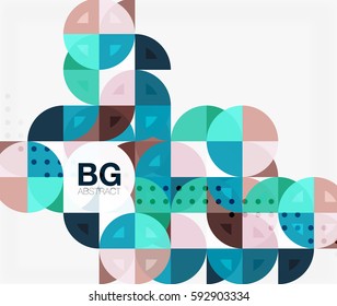 Modern geometric circle abstract background. Vector template background for workflow layout, diagram, number options or web design