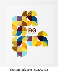 Fondo abstracto del círculo geométrico moderno. Fondo de plantilla de vector para diseño de flujo de trabajo, diagrama, opciones de número o diseño web