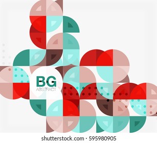 Modern geometric circle abstract background. Vector template background for workflow layout, diagram, number options or web design