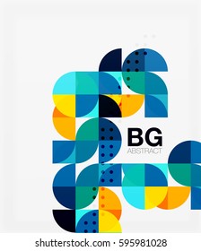 Fondo abstracto del círculo geométrico moderno. Fondo de plantilla de vector para diseño de flujo de trabajo, diagrama, opciones de número o diseño web
