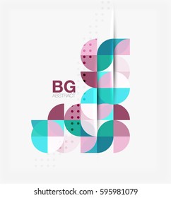 Modern geometric circle abstract background. Vector template background for workflow layout, diagram, number options or web design